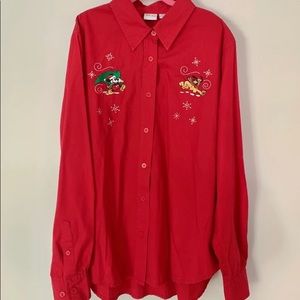 VINTAGE DISNEY MICKEY MOUSE AND PLUTO CHRISTMAS SHIRT